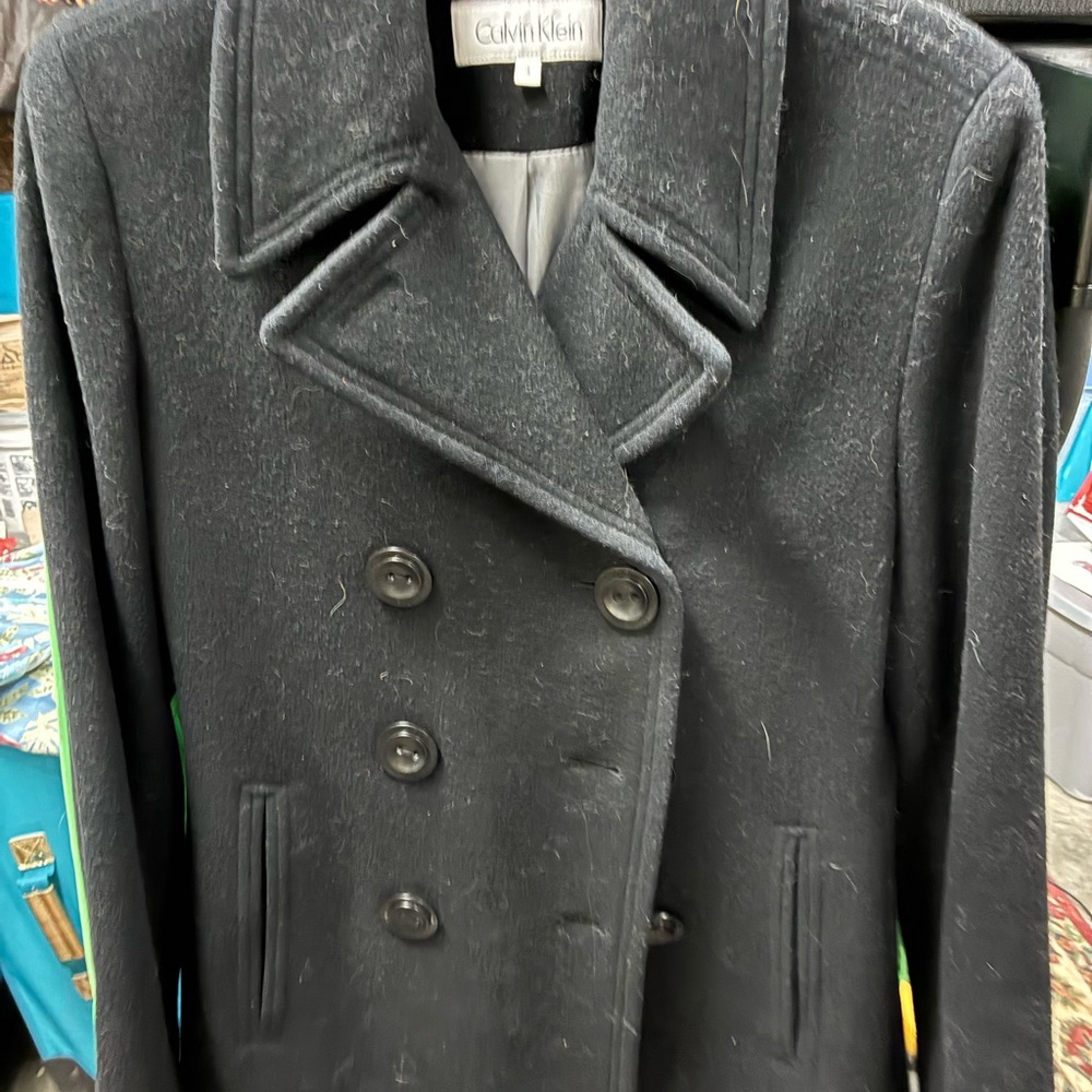 Calvin Klein Women's Dark Gray Peacoat Size 4 Black NWOT